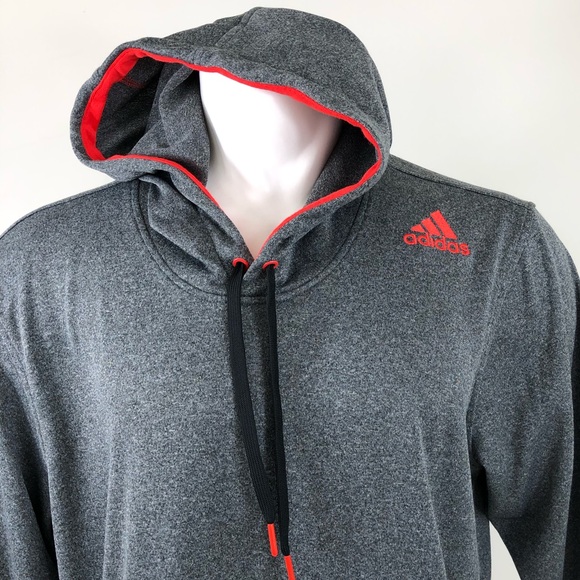 grey and orange adidas hoodie